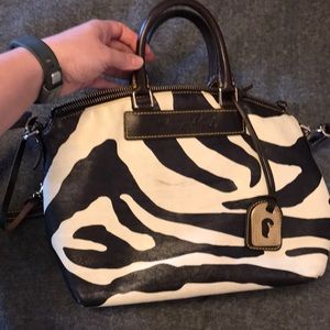 dooney & bourke zebra medium handbag